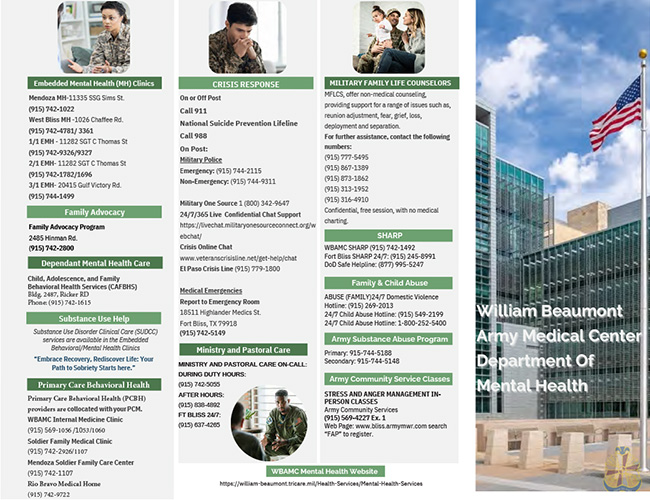 DMH Resource Phone Numbers graphic image