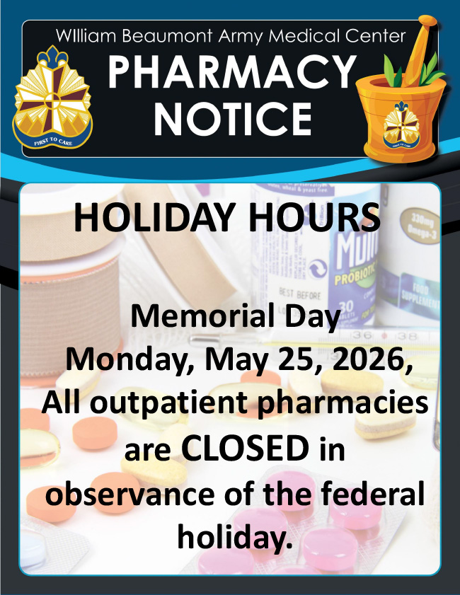 Pharmacy holiday closure announcement graphic image Pharmacy holiday closure announcement graphic image