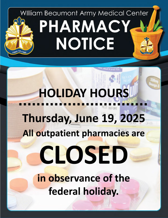 Pharmacy Closure graphic image for June 2025
