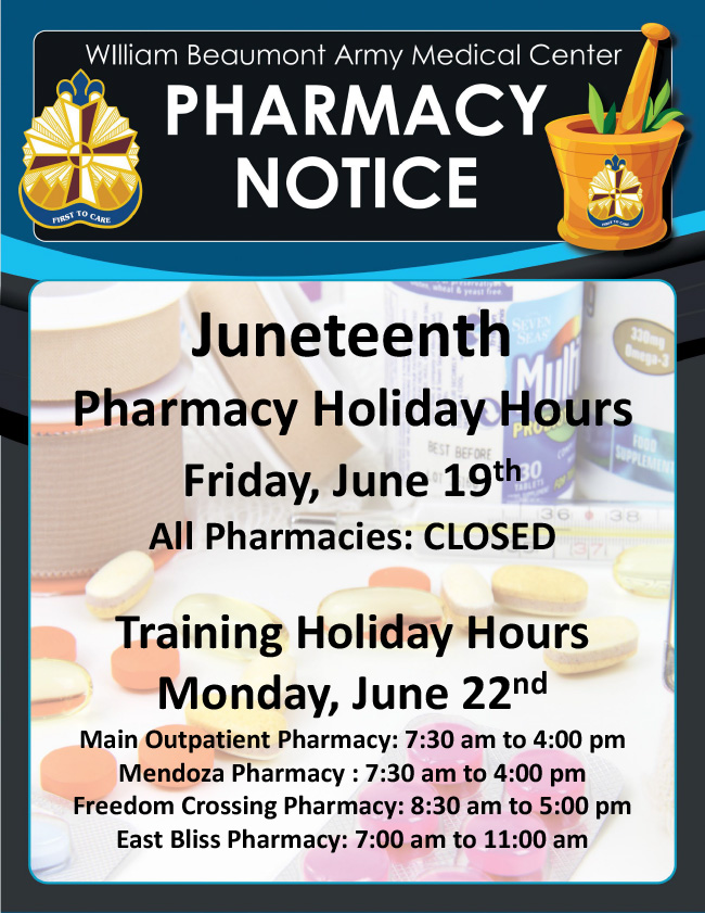 Updated Phamarcy Juneteenth closures graphic image. Updated Phamarcy Juneteenth closures graphic image.