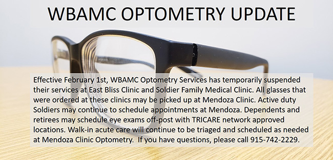 Optometry announcement graphic image