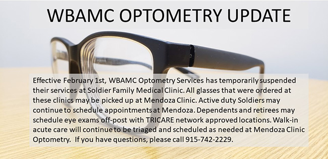 wbamc optometry announcement status update image