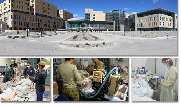 hospital, old and new with collage of occupational therapy images