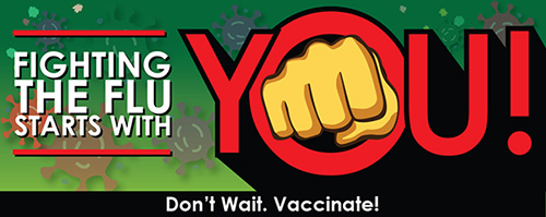 Flu vaccination graphic image