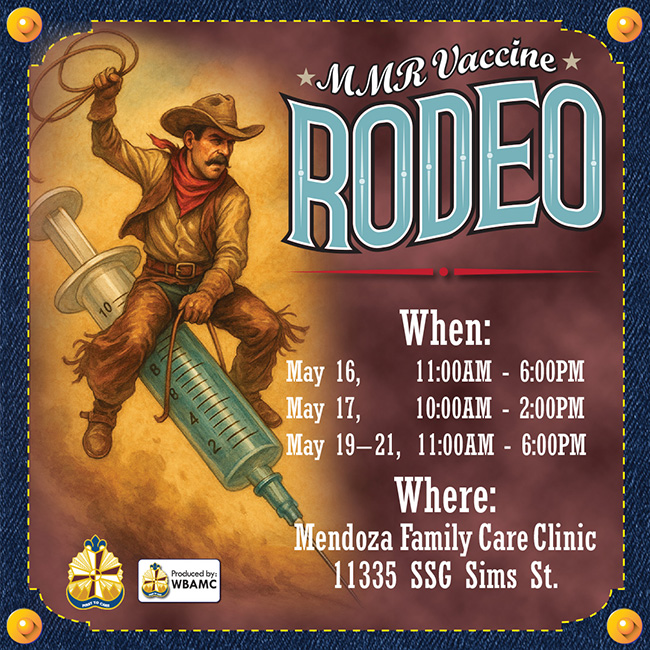 Vaccine Rodeo announcement graphic image